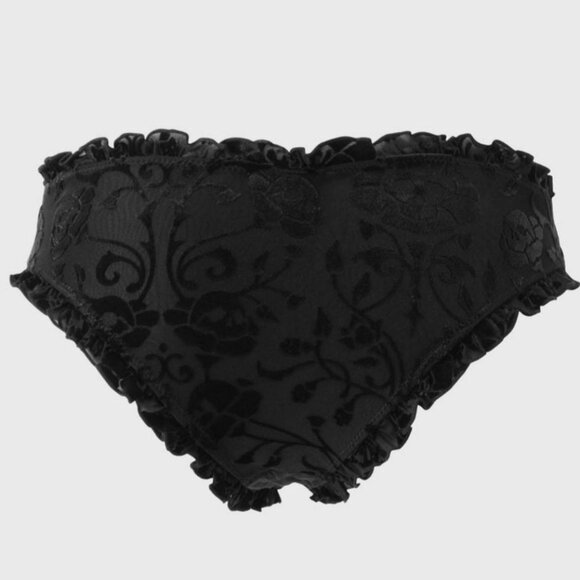 Killstar ✦ Dark Fairyland Bralet & Panty Set ✦ Velvet Gothic Lingerie M L NWT - Picture 7 of 11